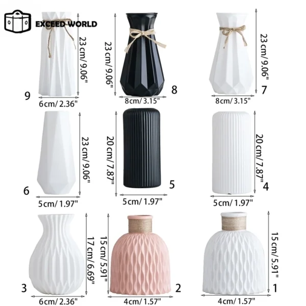 White Modern Flower Vase