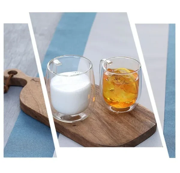 Insulated Clear Glass Mug