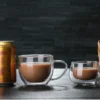 Insulated Clear Glass Mug