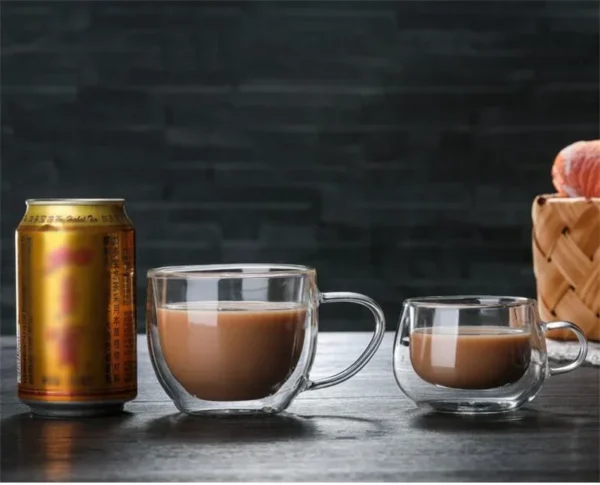 Insulated Clear Glass Mug