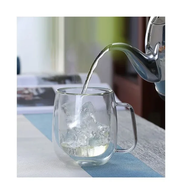 Insulated Clear Glass Mug