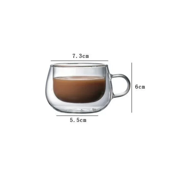 Insulated Clear Glass Mug