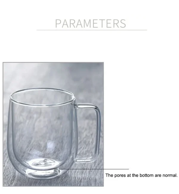 Insulated Clear Glass Mug