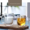 Insulated Clear Glass Mug