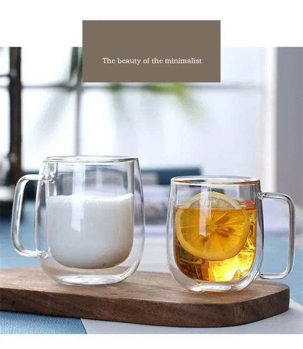 Insulated Clear Glass Mug
