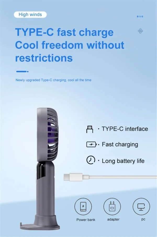 Sca7dbf8b372d44b1b52c735bae0e2368K.webp USB Rechargeable Portable Fan