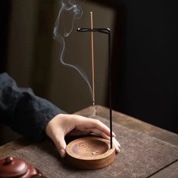 Modern Wood Incense Burner Stand