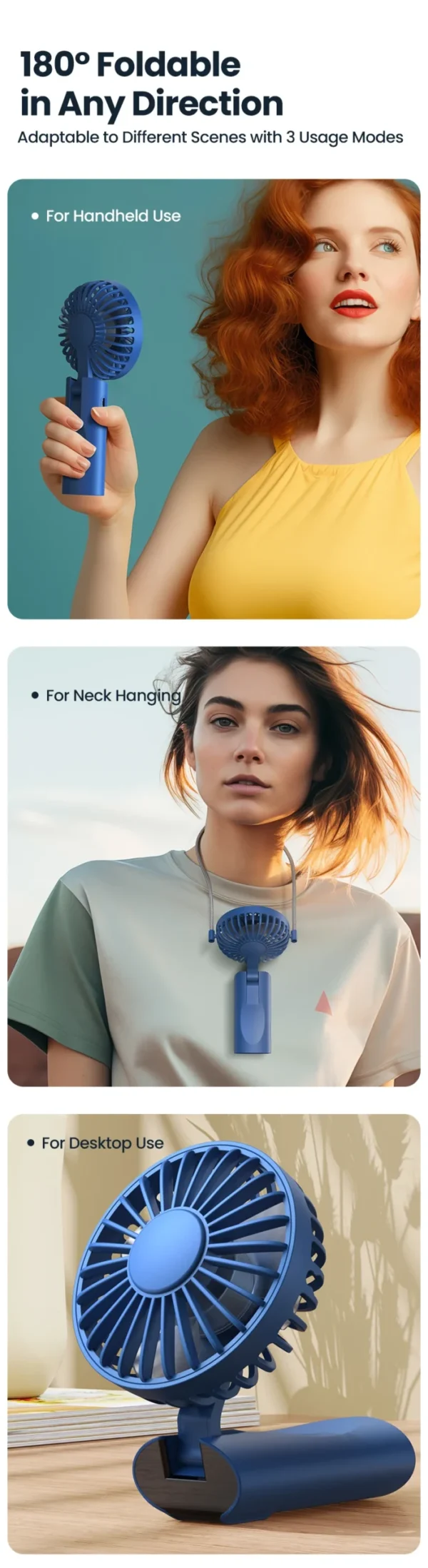 Portable Rechargeable Mini Handheld Fan