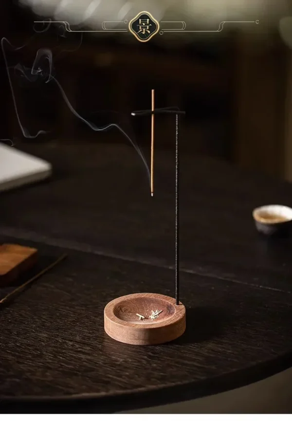 Modern Wood Incense Burner Stand