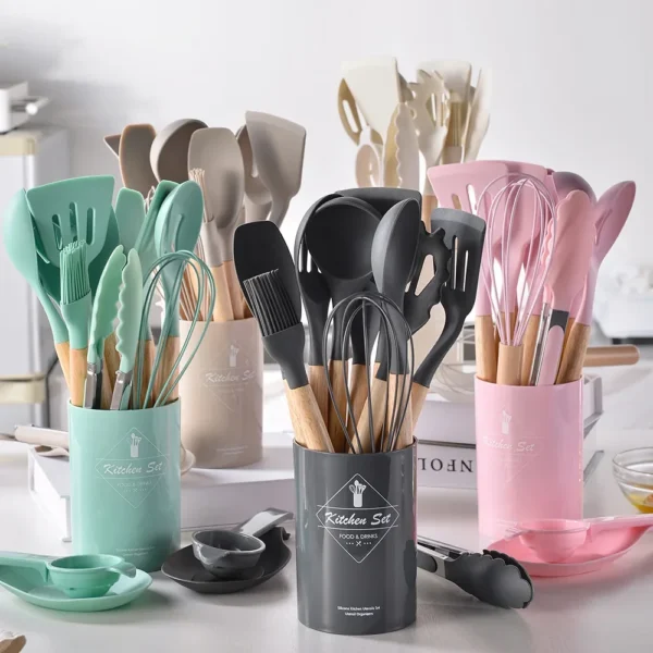 Se8d1af91025f4f05b72228b40111d1eai.webp Silicone Utensil Set