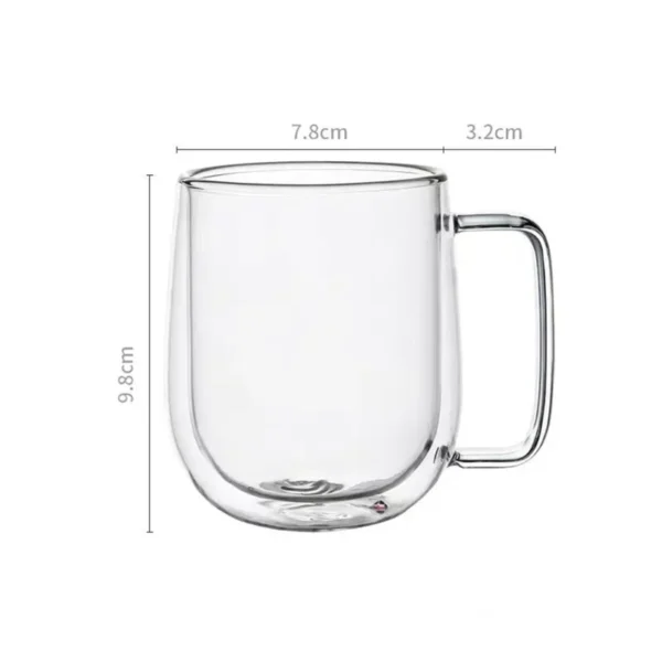 Insulated Clear Glass Mug