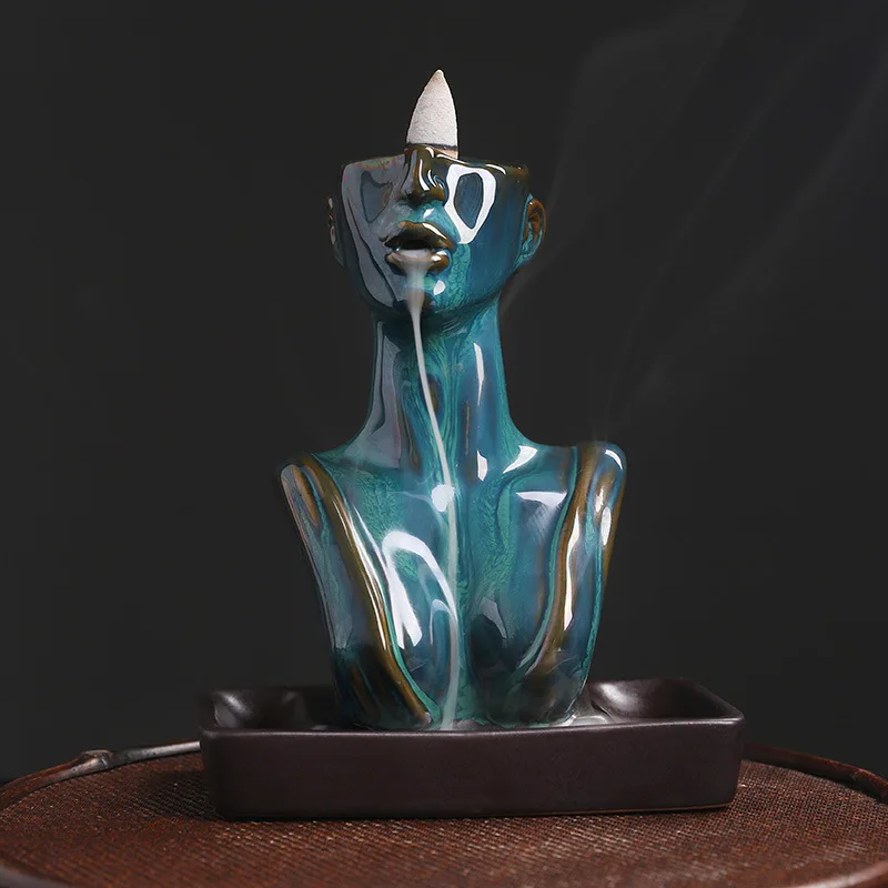 Ceramic Face Incense Burner