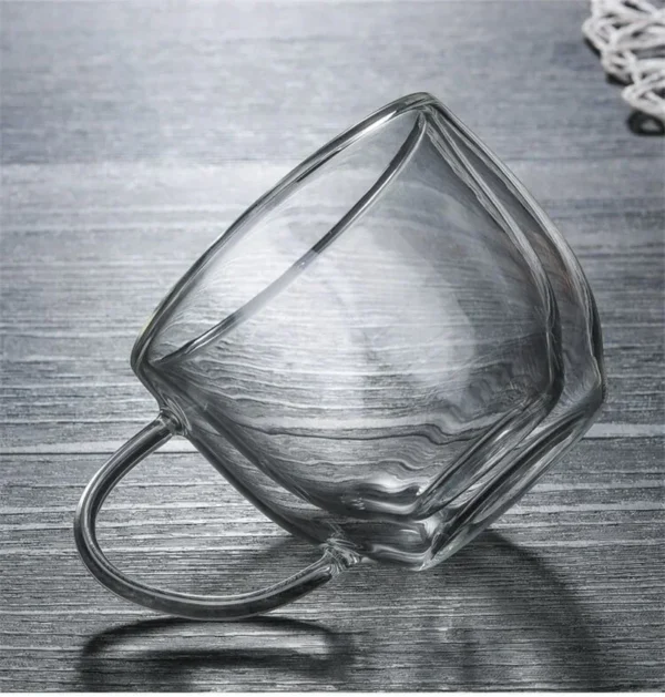 Insulated Clear Glass Mug