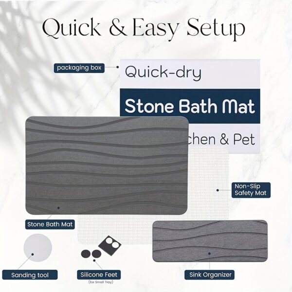 Diatomaceous Earth Bath Mat