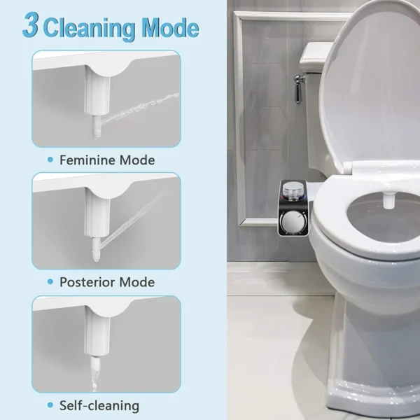 Dual Nozzle Hot/Cold Bidet Attachment