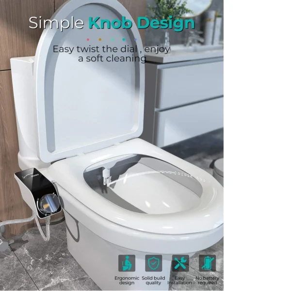 Dual Nozzle Hot/Cold Bidet Attachment