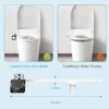 Non‑Electric Bidet Attachment Dual Nozzle Hot/Cold Mixer Self‑Cleaning Toilet Seat