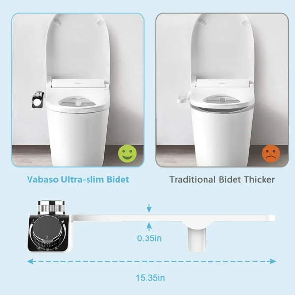 Dual Nozzle Hot/Cold Bidet Attachment