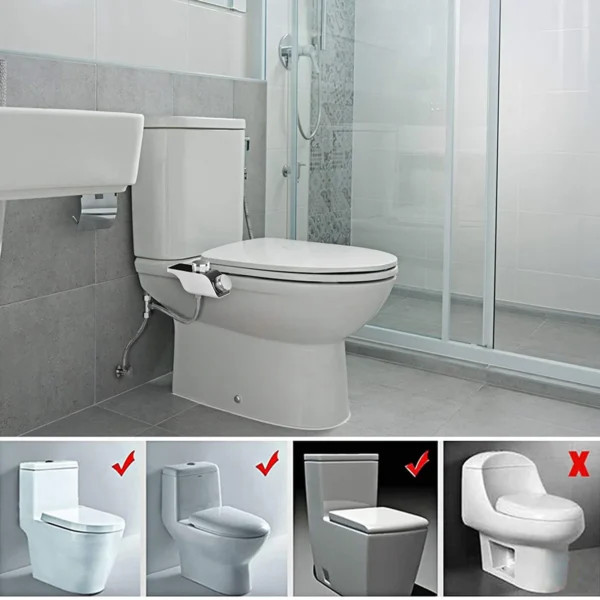 Dual Nozzle Hot/Cold Bidet Attachment