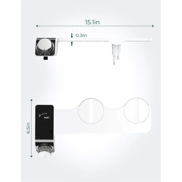 Dual Nozzle Hot/Cold Bidet Attachment