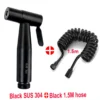 304 Stainless Steel Handheld Bidet Sprayer Set Toilet Spray Gun Self‑Cleaning Nozzle