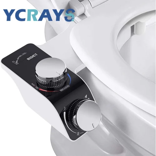 Non‑Electric Bidet Attachment Dual Nozzle Hot/Cold Mixer Self‑Cleaning Toilet Seat