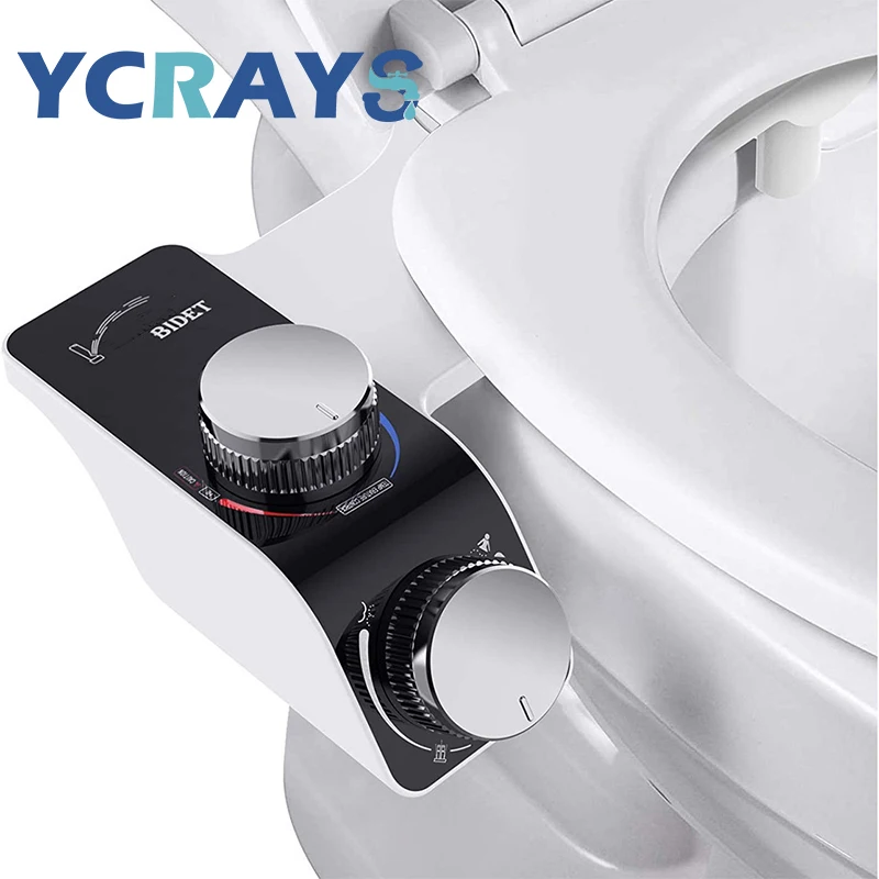 S25f30ea7c01349c0ac28258556b4f367R-2.webp Non‑Electric Bidet Attachment Dual Nozzle Hot/Cold Mixer Self‑Cleaning Toilet Seat