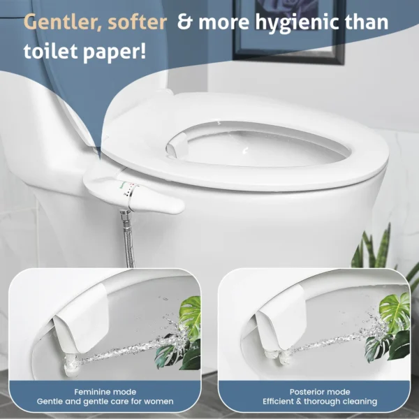 S418173a63db049489981607fe5323a832-2.webp Ultra‑Slim Bidet Attachment Dual Nozzle Adjustable Pressure Non‑Electric