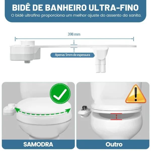 Non‑Electric Bidet Attachment Dual Nozzle Front & Rear Wash Self‑Cleaning