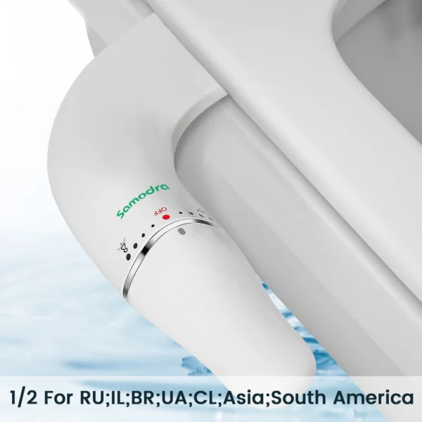 S49afdae5d3ea4959b8b6e170fe68e159H-4.webp Ultra‑Slim Bidet Attachment Dual Nozzle Adjustable Pressure Non‑Electric