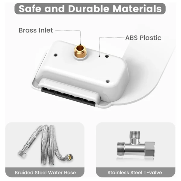Ultra‑Thin Non‑Electric Bidet Attachment Dual Nozzle Cold Water Self‑Cleaning