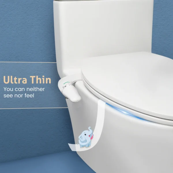 S503d3019ff9f454888450ad4ddb91850i-2.webp Ultra‑Slim Bidet Attachment Dual Nozzle Adjustable Pressure Non‑Electric