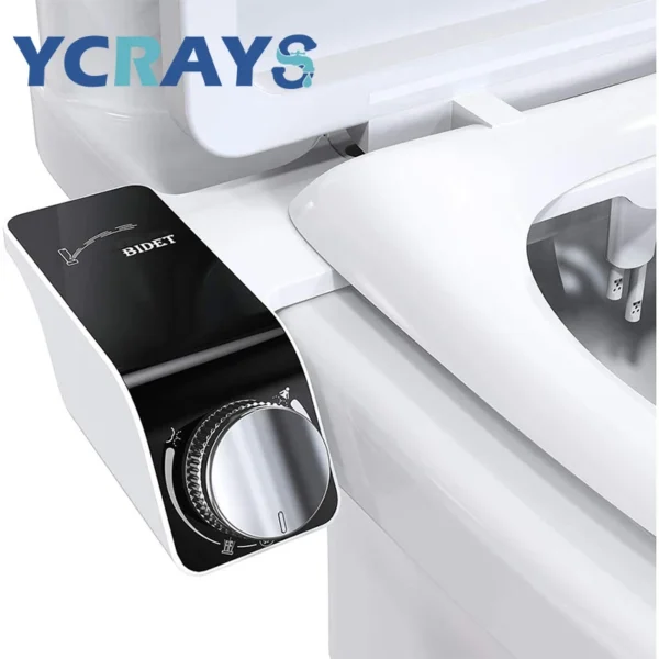 Non‑Electric Bidet Attachment Dual Nozzle Hot/Cold Mixer Self‑Cleaning Toilet Seat