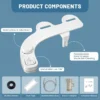 Non‑Electric Bidet Attachment Dual Nozzle Front & Rear Wash Self‑Cleaning