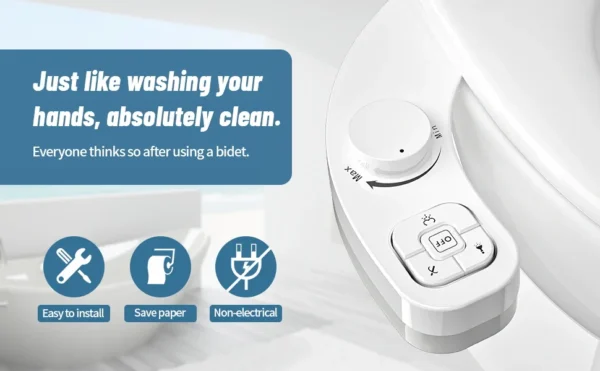 Dual Wash Self-Cleaning Bidet Attachment