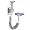 304 Stainless Steel Handheld Bidet Sprayer Set Toilet Spray Gun Self‑Cleaning Nozzle
