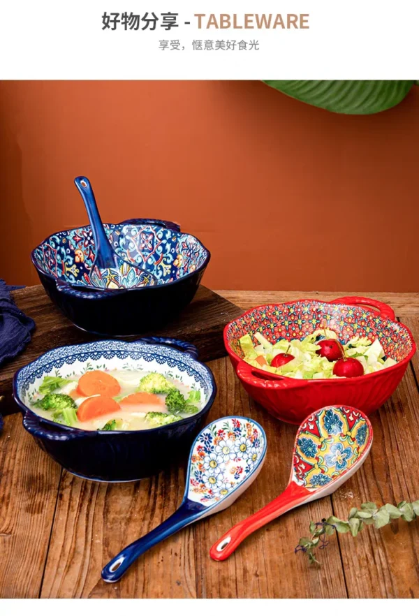 Bohemian Style Ceramic Soup Bowl