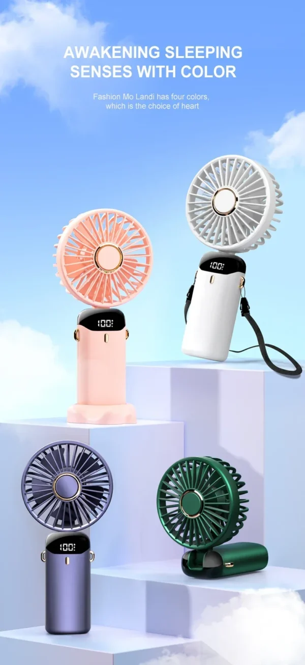 S5b6577cd779b4bd4a69f2b4699f66405J 5-Speed Foldable Neck Fan