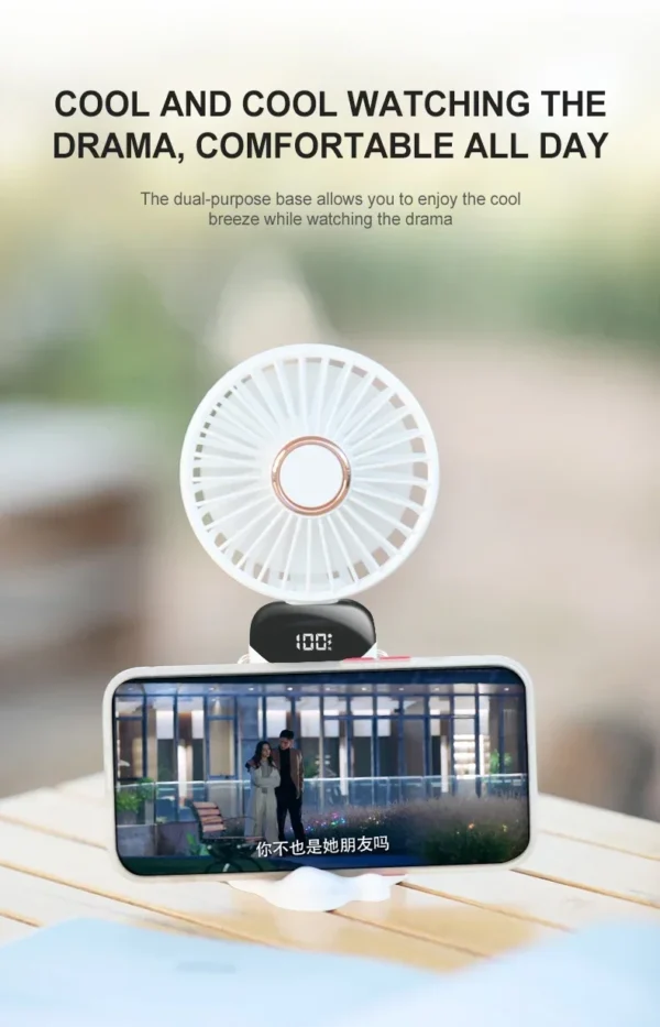 Sa8f4afaa169245bb9e26ff549d25fb3fY 5-Speed Foldable Neck Fan