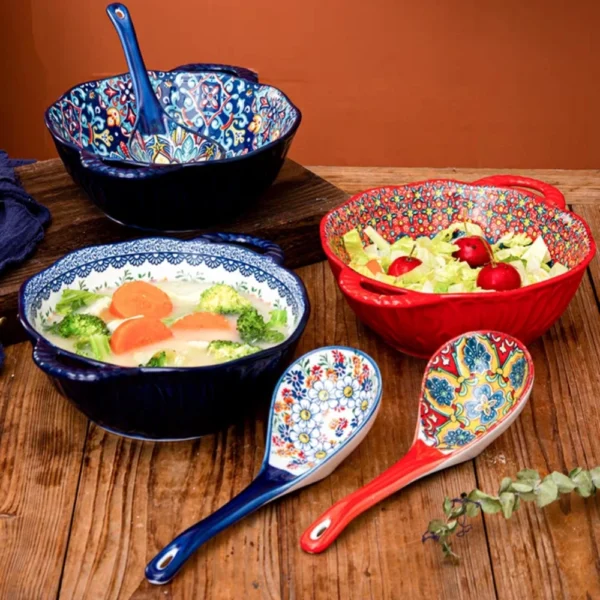 Bohemian Style Ceramic Soup Bowl