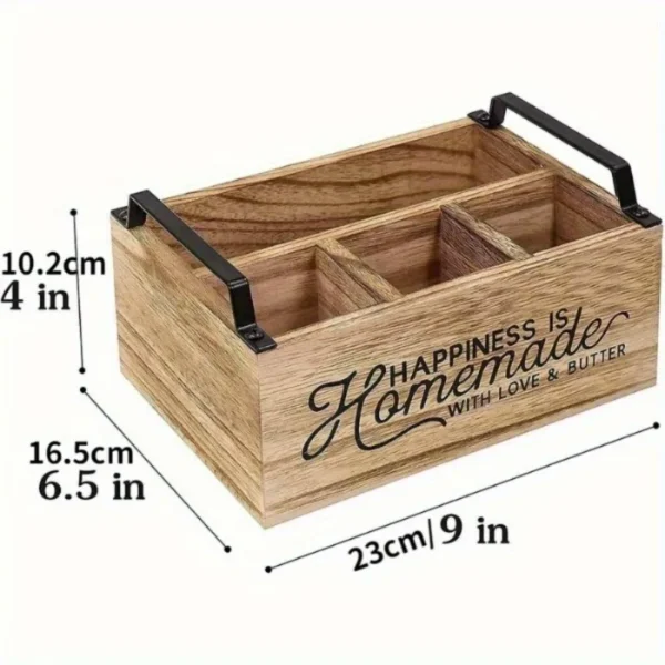 Wood Cutlery Organizer