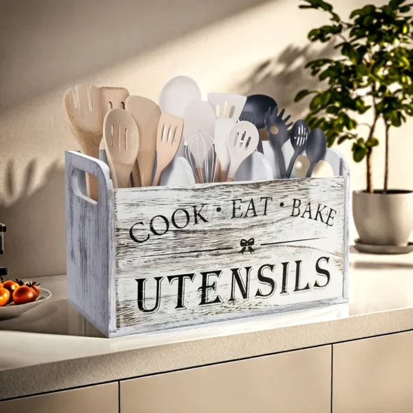 Sc418fe5b6ab74d15979a8a195f9b27f2B.webp Wooden Kitchen Utensils Holder