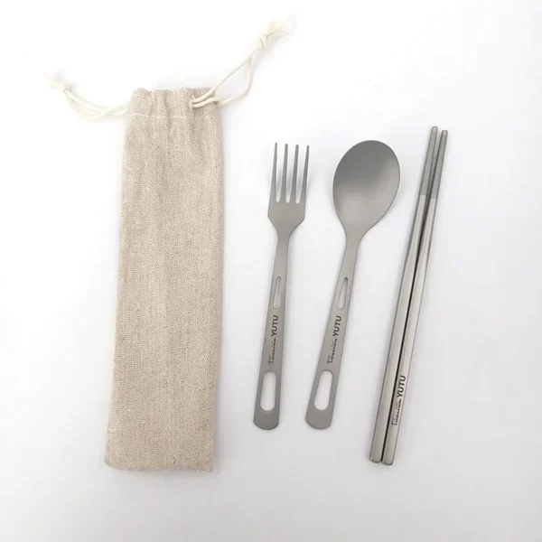 Titanium Camping Cutlery Set