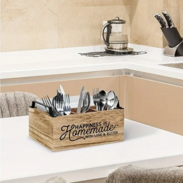 Wood Cutlery Organizer