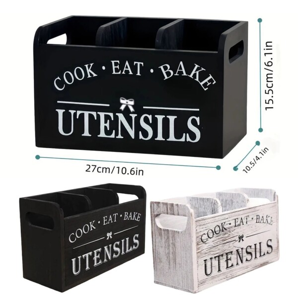 Wooden Kitchen Utensils Holder (10) Wooden Kitchen Utensils Holder
