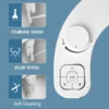 Non‑Electric Bidet Attachment Dual Nozzle Front & Rear Wash Self‑Cleaning
