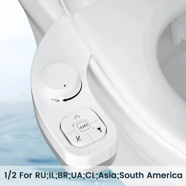 Non‑Electric Bidet Attachment Dual Nozzle Front & Rear Wash Self‑Cleaning