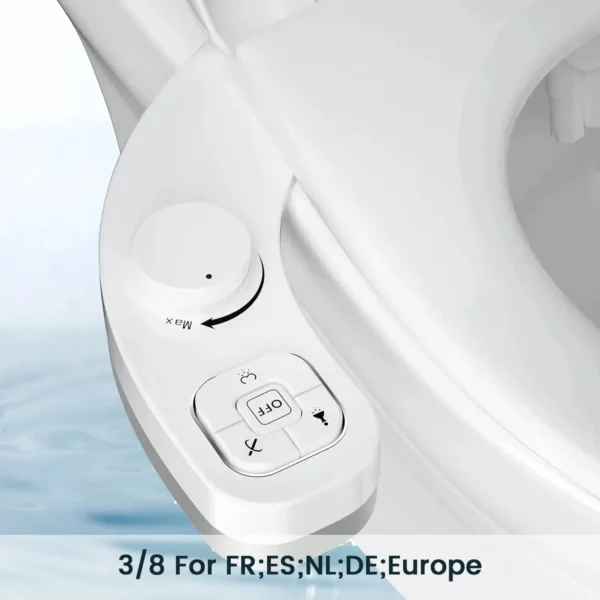Non‑Electric Bidet Attachment Dual Nozzle Front & Rear Wash Self‑Cleaning