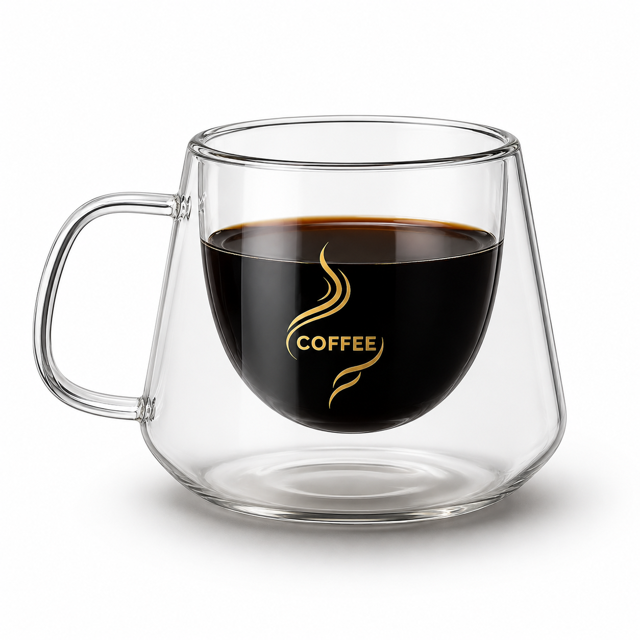 double wall glass coffee cup