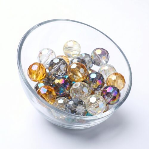 faceted crystal spacer beads